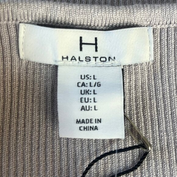 H Halston Sleeveless Sweater Ribbed Knit Womens Large Purple New - Picture 6 of 10